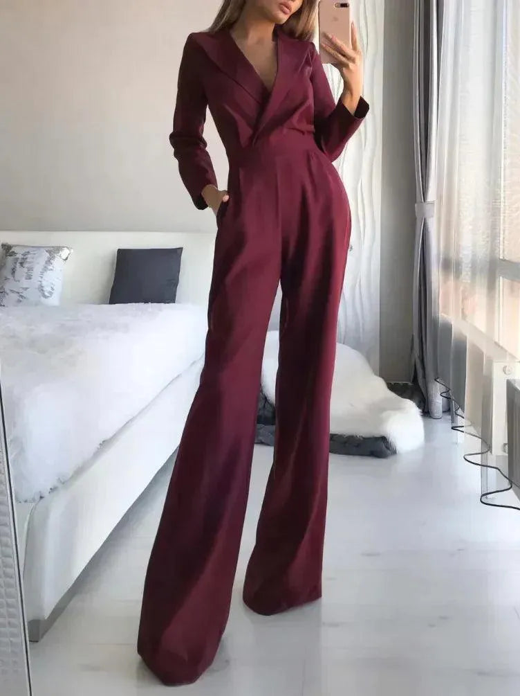 Dame Langærmet Jumpsuit - Visconte