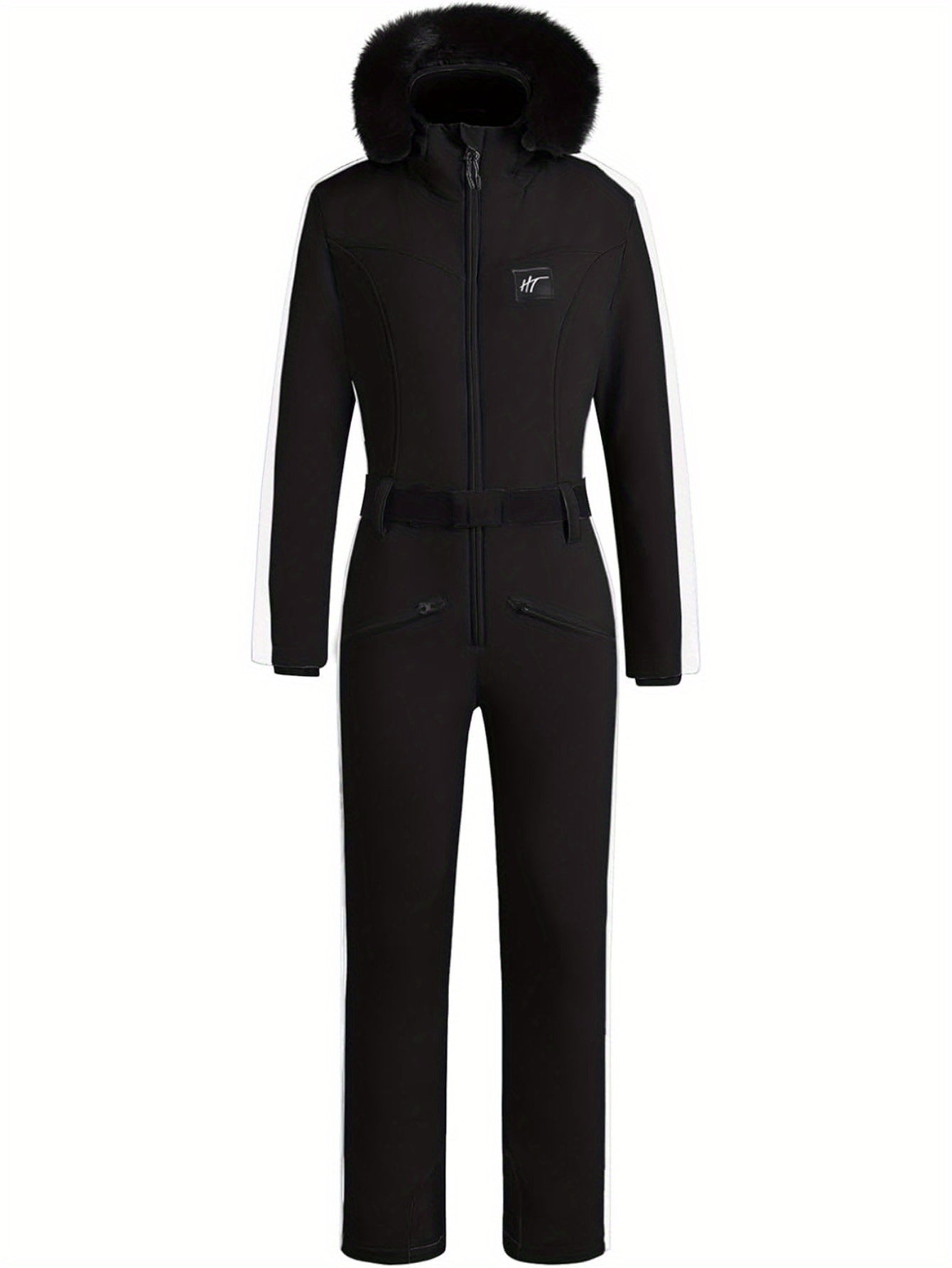 Dame Skidragt Jumpsuit | Vandtæt Design med Varmt For og Bæltedetalje | Essential Af