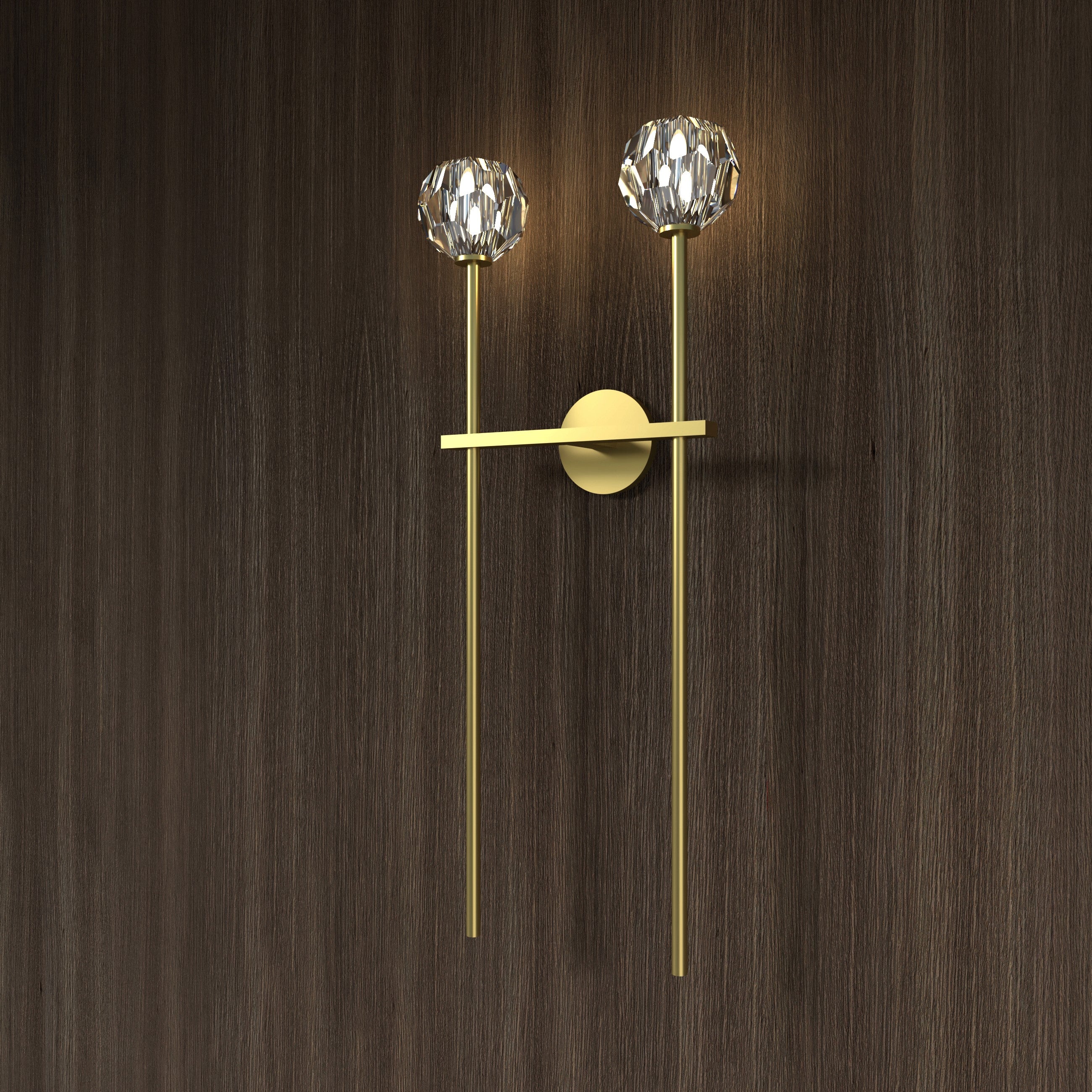 Dua Lux | Elegant væglampe i moderne minimalistisk design | Sort, guld eller sølv | Høj kvalitet og nem installation | Ideel til stue, soveværelse og