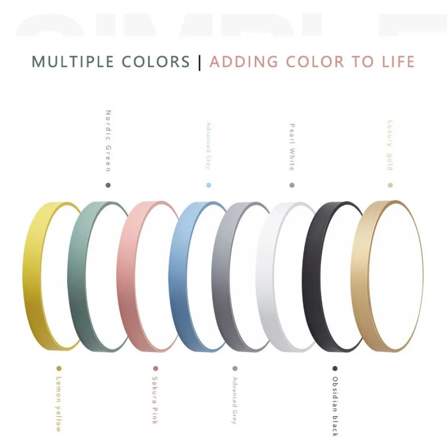 Træ LED Loftlampe | Cirkulær Design | Skandinavisk Stil | Metal + Akryl Materiale | 220V | 5-10m² Belysning | Ideel til Soveværelse Balkon Studie