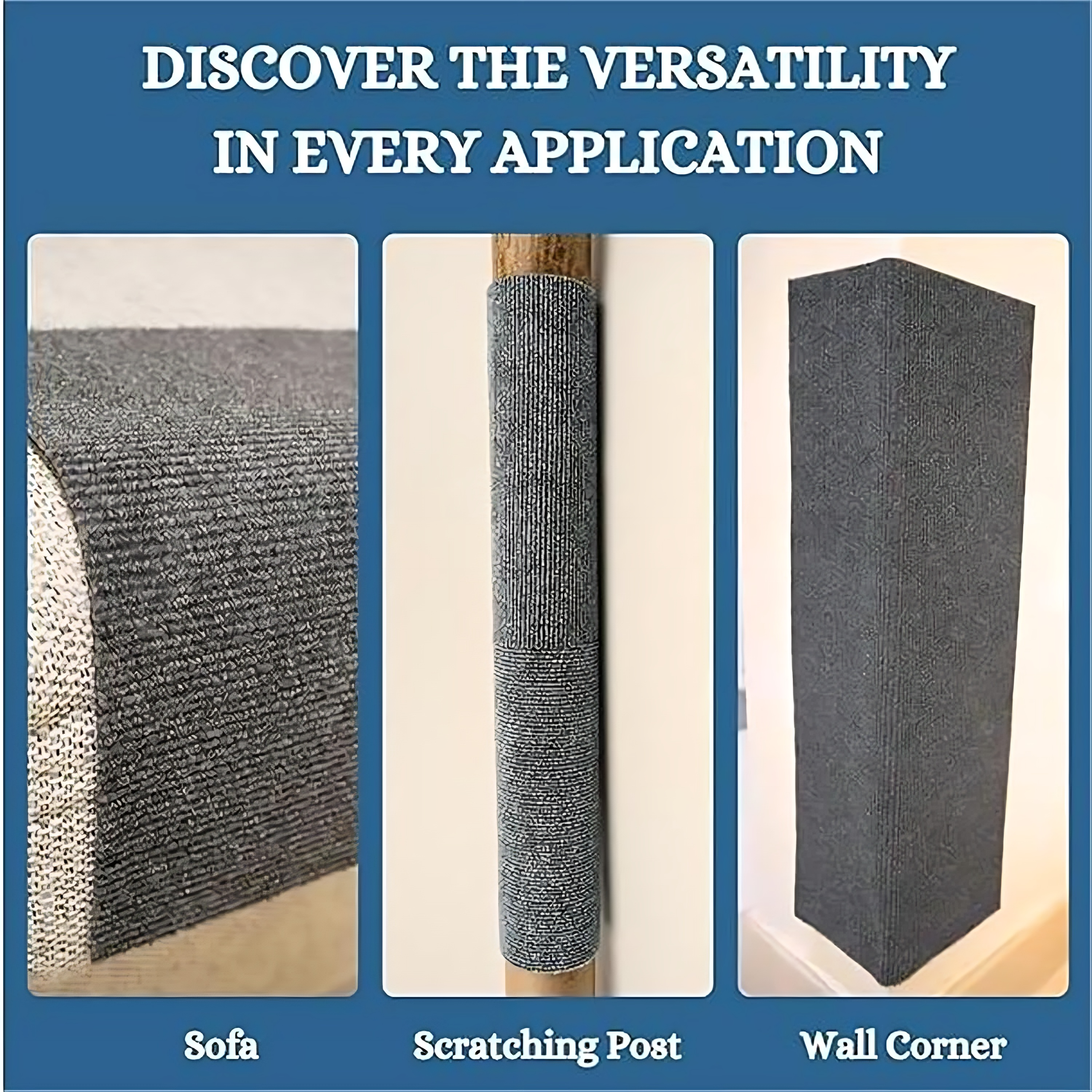 ClawSafe Selvklæbende Fibermåtte | Effektiv Møbelbeskyttelse | Katteelastik i Forskellige Størrelser | Nem Installation | Tilfredsstil Din Kats