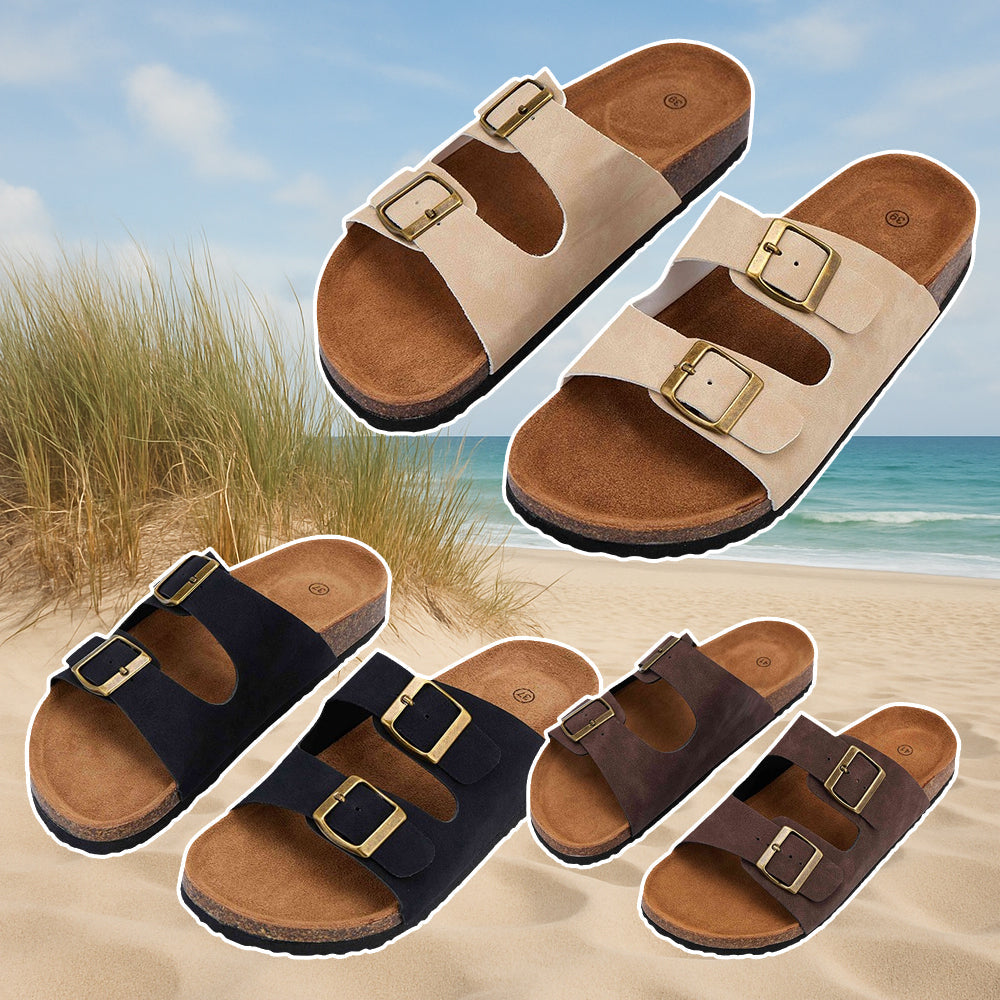 Klassiske remsandaler - sorte, brune eller