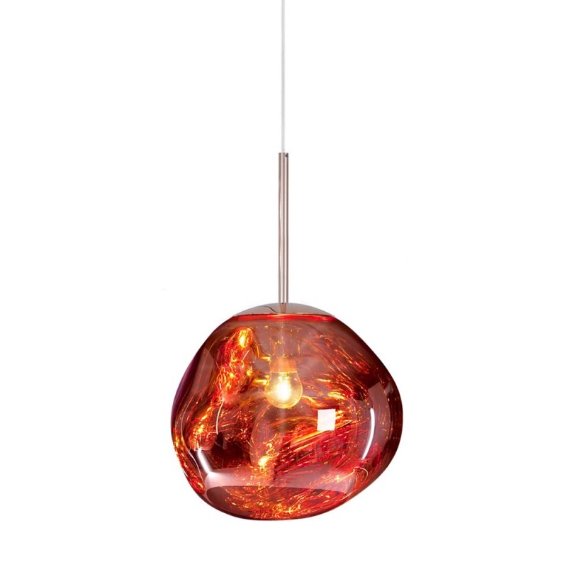 Eksklusiv Melt lampe | Unikt design | Varme farver | Poleret metal | E27 fatning | Kunstnerisk