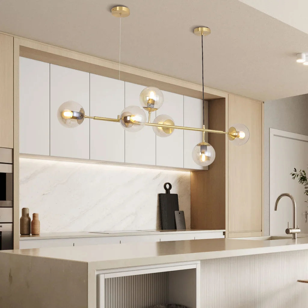 Kenzo Glas Kuppel Loftlampe | Stilfuld Modernistisk Belysning | Høj Kvalitet Design | Elegant