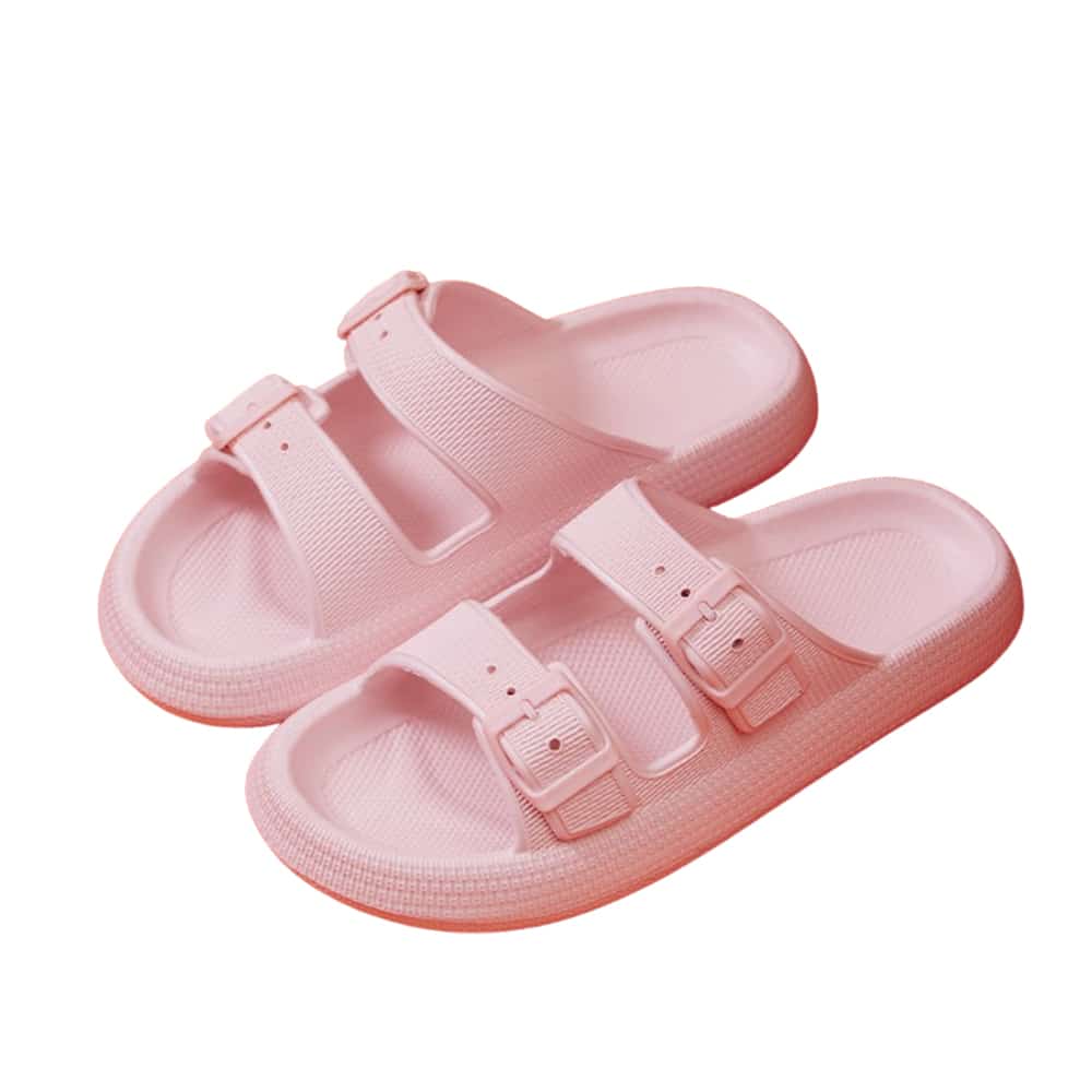 Slippers / Tøfler m/Spænde - Bløde &amp; Skridsikre i flere flotte farver (kendt som Happy