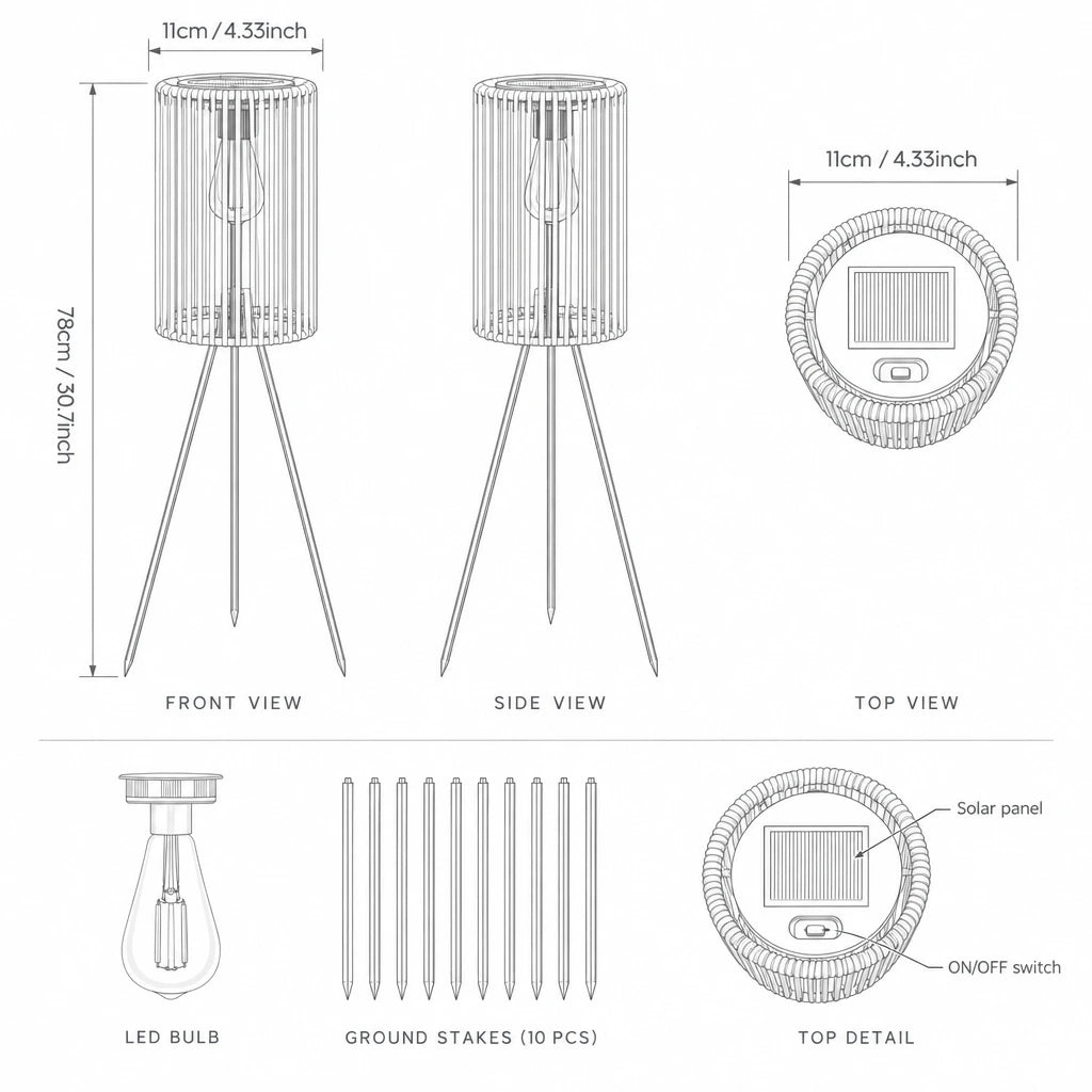 Anita | Rattan Floor Lamp