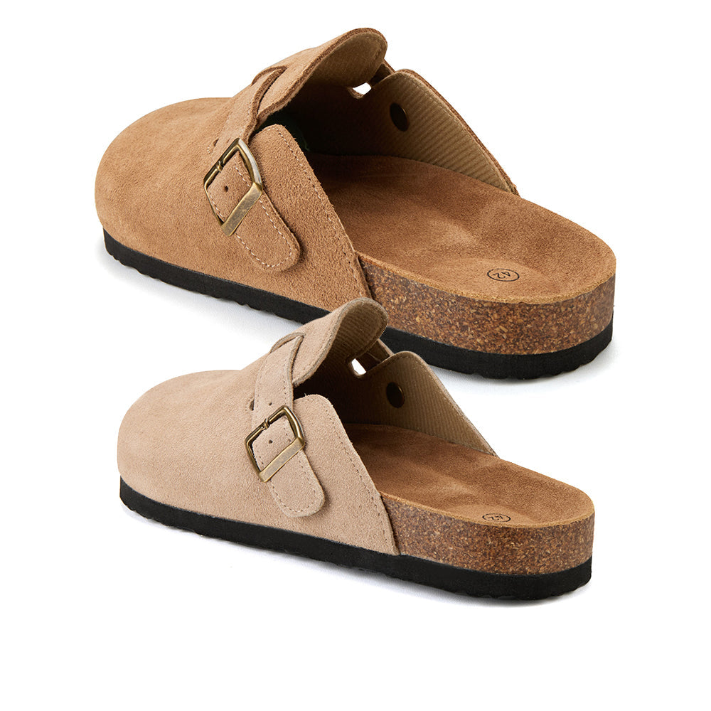 Komfort og stil i ét – Klassiske kork-sandaler med lukket