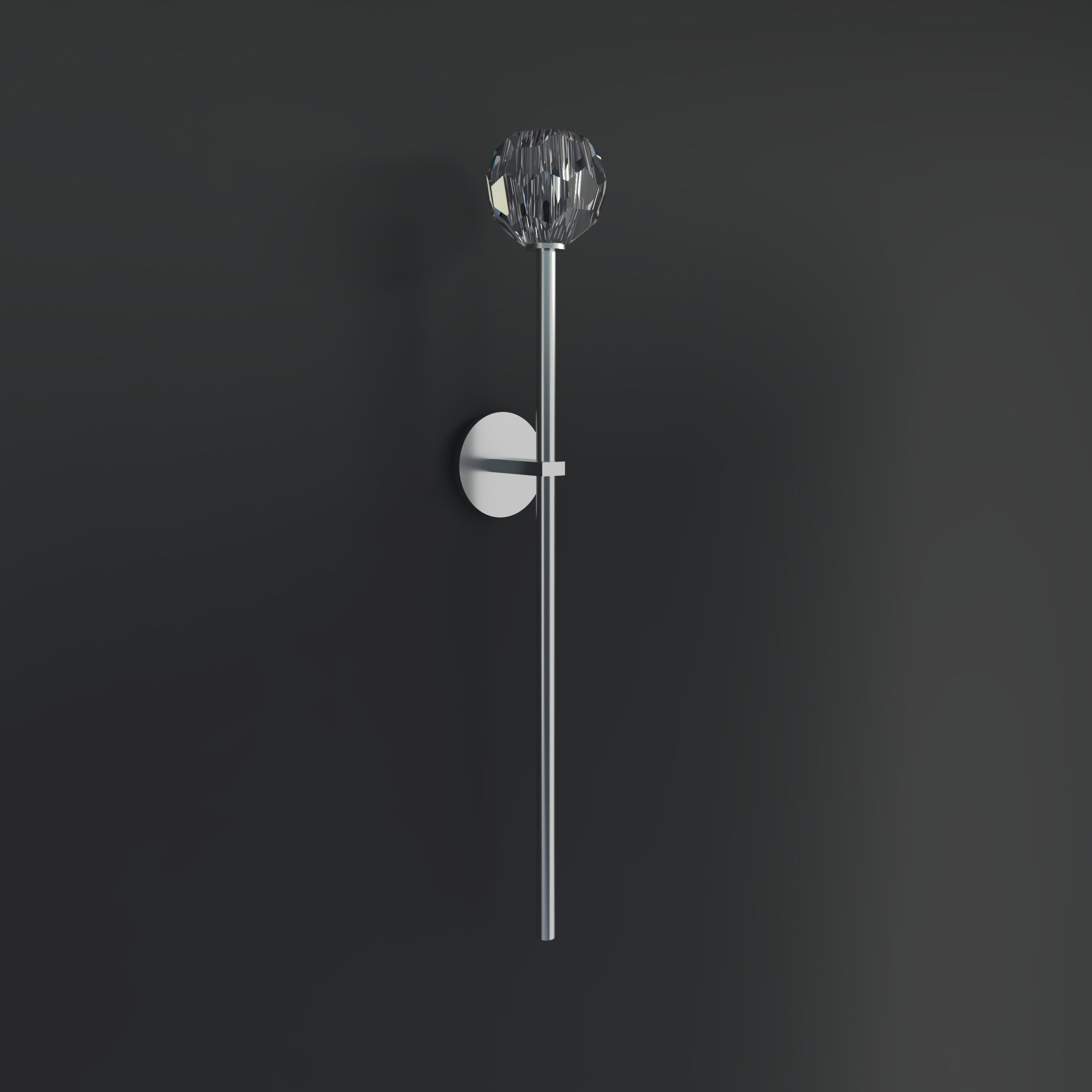 Lux Væglampe | Moderne Vægbelysning i Jern og Krystal | Fastnet Strøm | Højde 71 cm | G9 Pære | UL-certificeret | Sort, Guld, Sølv | 3000K Varm Lys