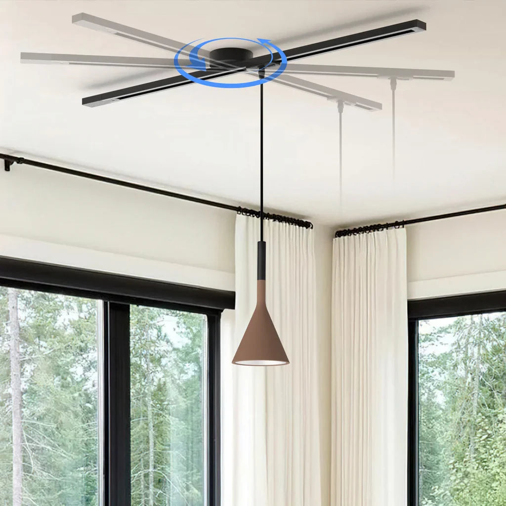 Morris | Justerbar Rotérbar Loftskinne | Ophæng til Pendellampe | Fleksibel