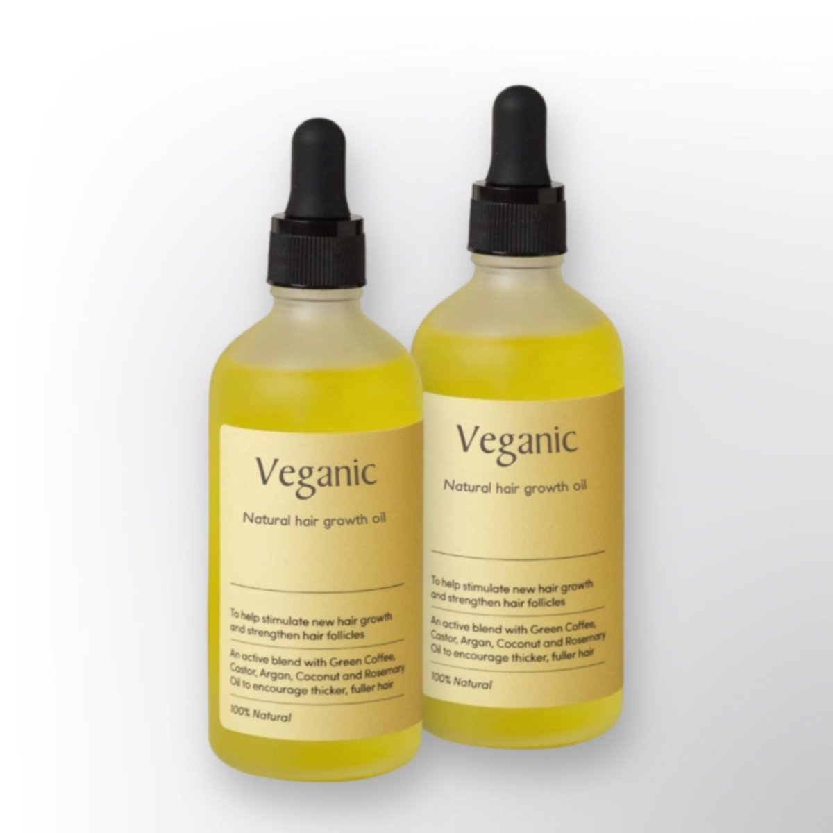 Naturlig Hårvækstserum | Vegansk Formulering med Castor-, Argan- og Kokosolie | Plejende Olier til Stærkere og Sundere Hår | Kemikaliefri og Velegnet